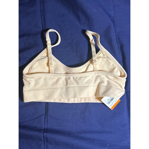 Calvin Klein Big Girls Printed Rushed Seamless Crop Bra - Nude, Size S, NWT - Picture 3 of 4